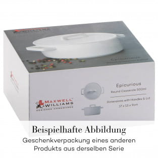 EPICURIOUS Vorratsdose Schwarz, 600 ml, Porzellan, in Geschenkbox