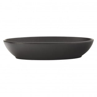 CAVIAR BLACK Schale oval, 30 x 20 cm, Premium-Keramik
