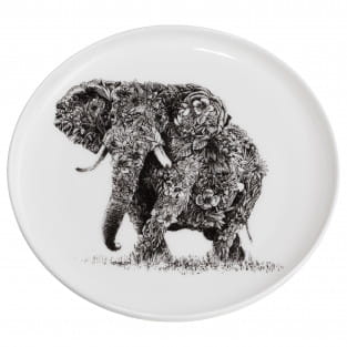 MARINI FERLAZZO Teller 20cm, African Elephant, Premium-Keramik, in Geschenkbox