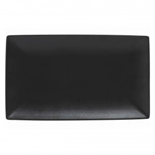 CAVIAR BLACK Platte 27,5 x 16 cm, Premium-Keramik