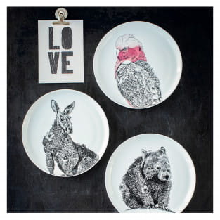 MARINI FERLAZZO Teller Kangaroo, Porzellan, in Geschenkbox