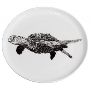 MARINI FERLAZZO Teller 20cm, Green Sea Turtle, Premium-Keramik, in Geschenkbox