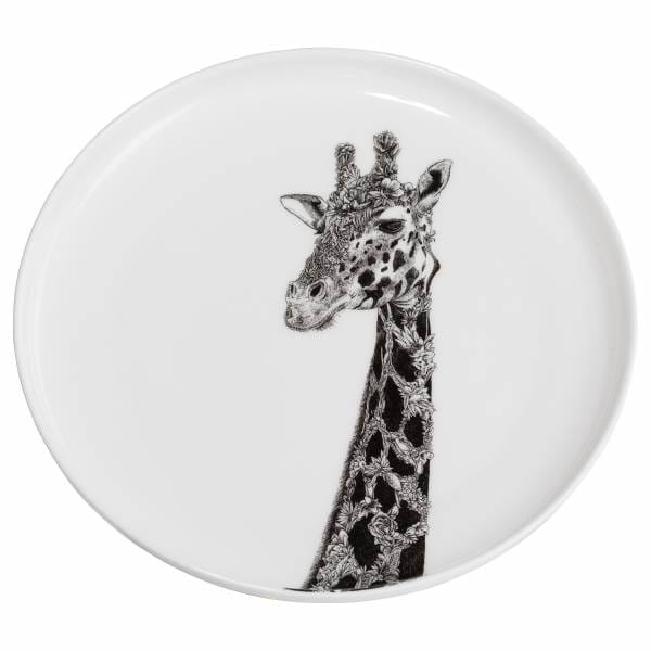 MARINI FERLAZZO Teller 20cm, African Giraffe, Premium-Keramik, in Geschenkbox