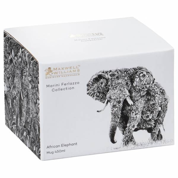 MARINI FERLAZZO Becher African Elephant, Premium-Keramik, in Geschenkbox