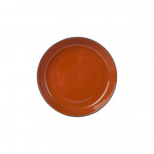 SIENNA Teller tief, 19 x 3 cm, Terracotta, Premium-Keramik