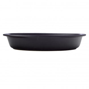 CAVIAR BLACK Auflaufform oval, 35 x 21 cm, Premium-Keramik
