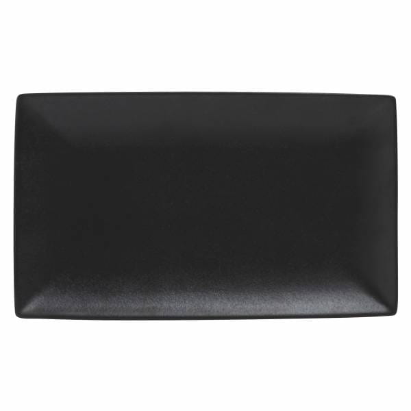 CAVIAR BLACK Platte 34,5 x 19,5 cm, Premium-Keramik