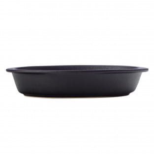 CAVIAR BLACK Auflaufform oval, 28 x 15,5 cm, Keramik