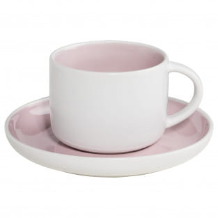 TINT Tasse mit Untertasse Rosa, Porzellan