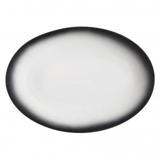 CAVIAR GRANITE Platte oval, 35 x 25 cm, Keramik