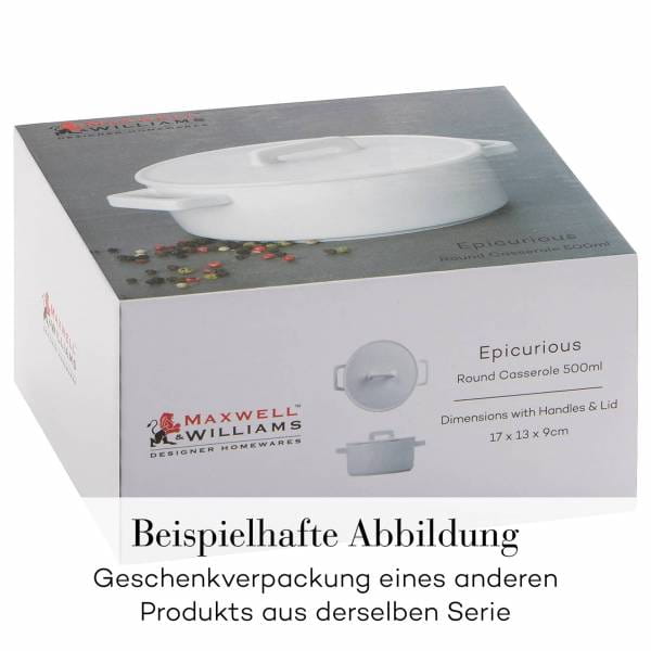 EPICURIOUS Vorratsdose Weiß, 600 ml, Porzellan, in Geschenkbox